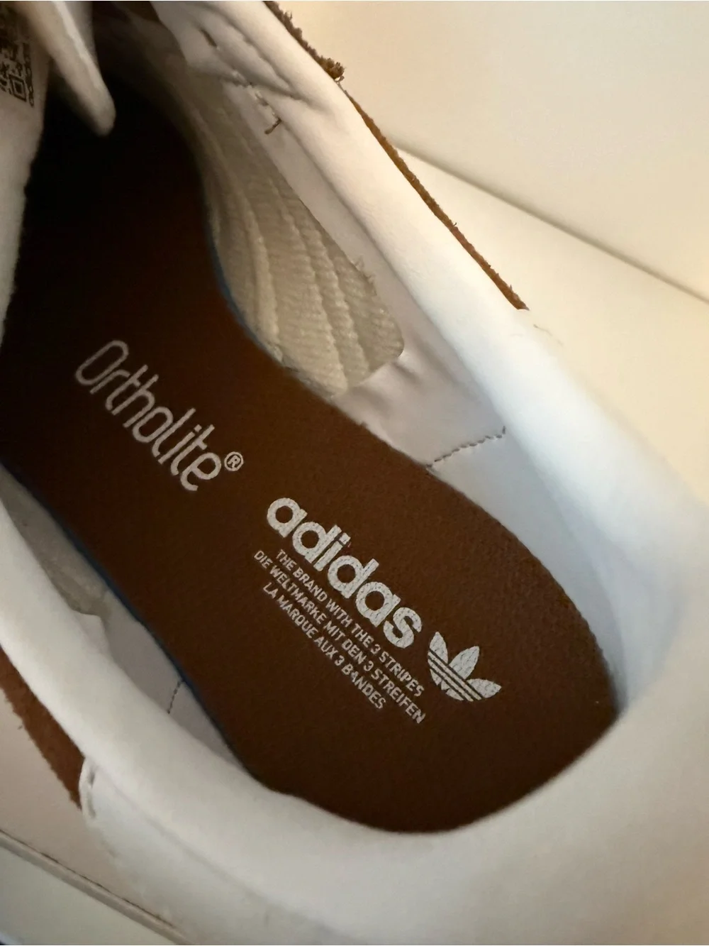 adidas Kids Brown and White Suede Sneakers 5Y